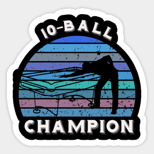 10-ball pool champion - retro billiards Sticker